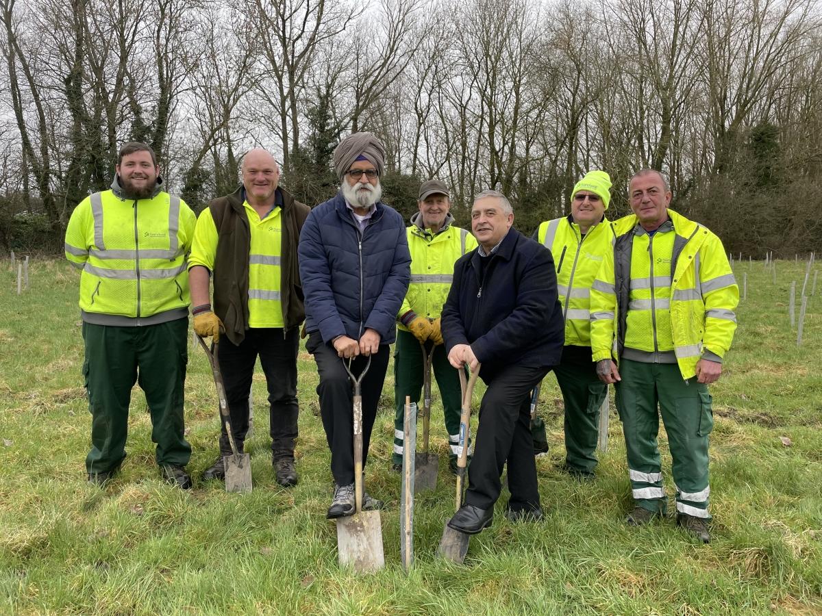 Cllrs Singh Padda and Hughes and the team